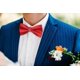 thumbnail image 2 of Pajaritas clásicas para hombre, preatadas, formales, con banda de satén, ajustables, para negocios, bodas, graduaciones, hoteles, camareros, citas, color rojo, 2 of 5
