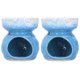 thumbnail image 2 of 2pcs Essential Oil Burner Ceramic Incense Burner Decorative Aromatherapy Stove FurnaceBlue, 2 of 5