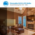 thumbnail image 2 of Bombillas LED DEWENWILS GU24, 9 W, 800 lm, 2700 K, regulables, paquete de 4, 2 of 7