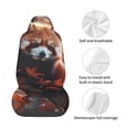 thumbnail image 4 of Fuzoiu Red Panda Autumn Branches Print Elastic Car Seat Covers, Seat Cover Protector,Universal Fit Interior Covers for Most Cars,Washable Seat Cover Non Slip for SUV,Sedan,Van, 4 of 5