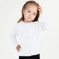thumbnail image 2 of Valcatch Girls Crewneck Cardigan Cotton Button Long Sleeve Sweater for Infant Toddler Kids 1-8 Years, 2 of 4