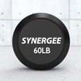 thumbnail image 5 of Synergee Non-Slip Weighted Straight Steel Bar with Rubber Weights Black, 60 lb, 5 of 7