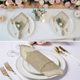 thumbnail image 2 of Cream Greek Key Cloth Napkins, Geometric Greece Ancient Rustic Washable and Reusable Dinner Napkins Set of 6, Table Napkin for Kitchen Party Birthday Wedding Hotel Housewarming 20"x20", 2 of 8