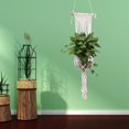 thumbnail image 4 of Soporte para maceta de cuerda de algodón tejido a mano, colgador de plantas, decoración colgante de pared para el hogar, soporte para maceta, 4 of 8
