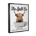 thumbnail image 4 of Stupell Industries Vintage Bath Ad Cattle Animals & Insects Painting Black Floater Framed Art Print Wall Art, 25 x 31, 4 of 10