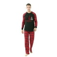 thumbnail image 5 of Odeerbi Christmas Pajamas for Family Plaid Holiday Long Sleeve Family Christmas Pajamas Matching Sets Dad Fashion Plaid Print Blouse Tops Pants Sleepwear Xmas Family Matching PJs Set Red, 5 of 6