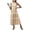 ☪526-Yellow, variant on Women's Stringy Selvedge Sleeveless Striped Smocking Tiered Maxi Dress, High Neck Smocked Sleeveless Lace Trim A-Line Dress