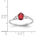 thumbnail image 5 of Primal Gold 10 Karat White Gold Genuine Garnet Birthstone Ring, 5 of 7