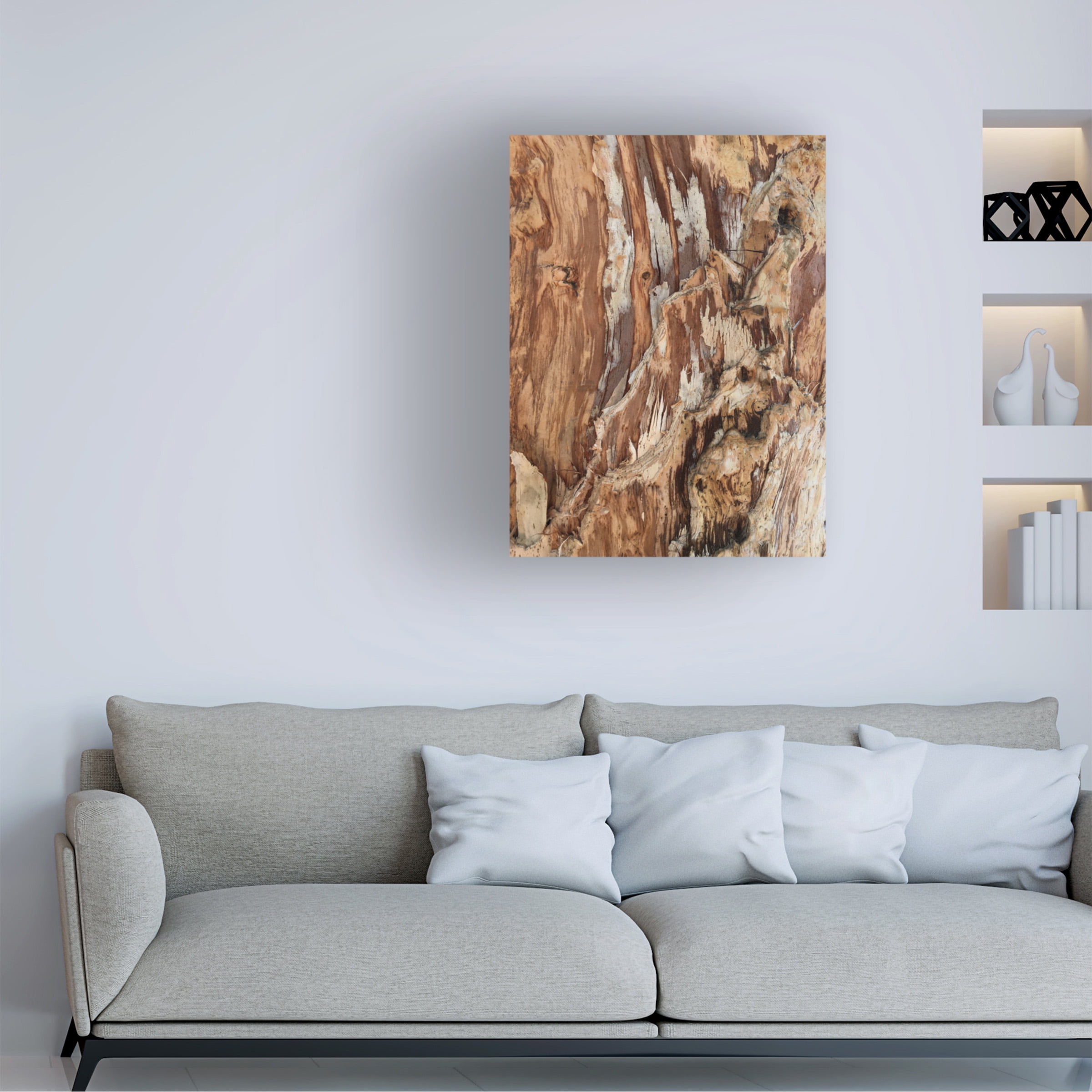 Norm Stelfox 'Tree Texture Triptych I' Canvas Art
