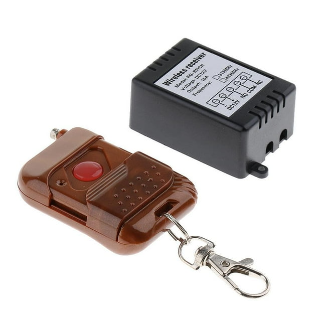 Yinanstore Universel Sans Fil RF Commutateur de Télécommande, DC 12V 433Mhz 1CH Canal 100M Distance Control Relais Récepteur pour Usine, Maison, Ferme Ect