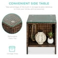 thumbnail image 4 of Best Choice Products 3-Piece Outdoor Wicker Conversation Patio Bistro Set, w/ 2 Chairs, Table - Brown/Tan, 4 of 8