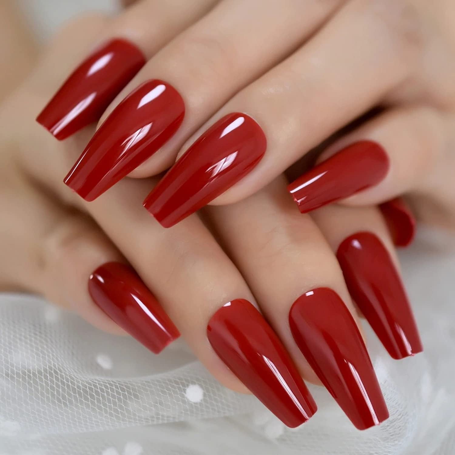 Gorgeous Red Press On False Long Nails Coffin Ballerina UV Cheap Glue Tape 24Pcs/set (L5581) | Walmart Canada Gorgeous Red Press On False Long Nails Coffin Ballerina UV Cheap Glue Tape 24Pcs/set (L5581) | Walmart Canada