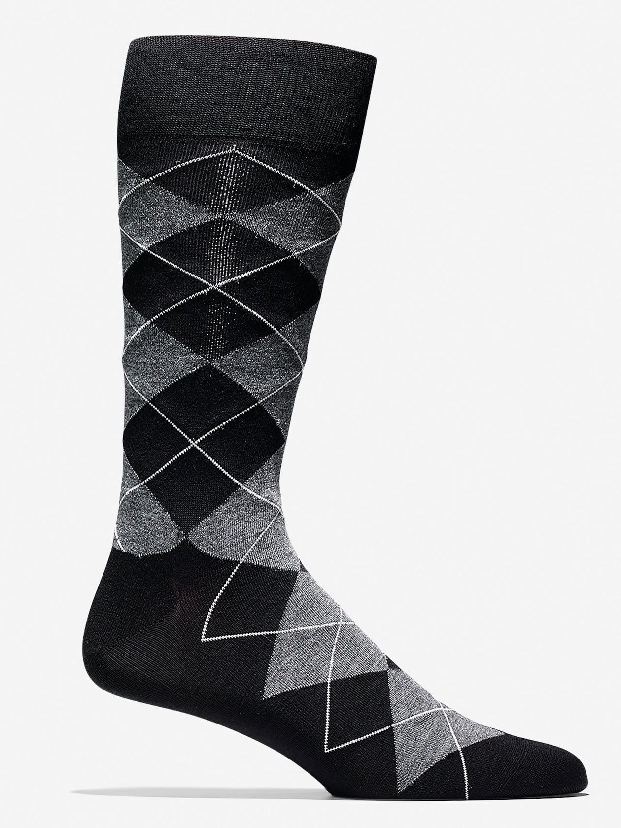 Cole Haan - Cole Haan Men's Classic Argyle Crew Socks, Black, Large ...