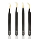 thumbnail image 1 of Pinzas de pestañas SIVOTE con punta de fibra para extensiones de pestañas, juego de 4, 1 of 7