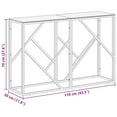 thumbnail image 5 of vidaXL Console Table Silver Stainless Steel, Tempered Glass, 5 of 8