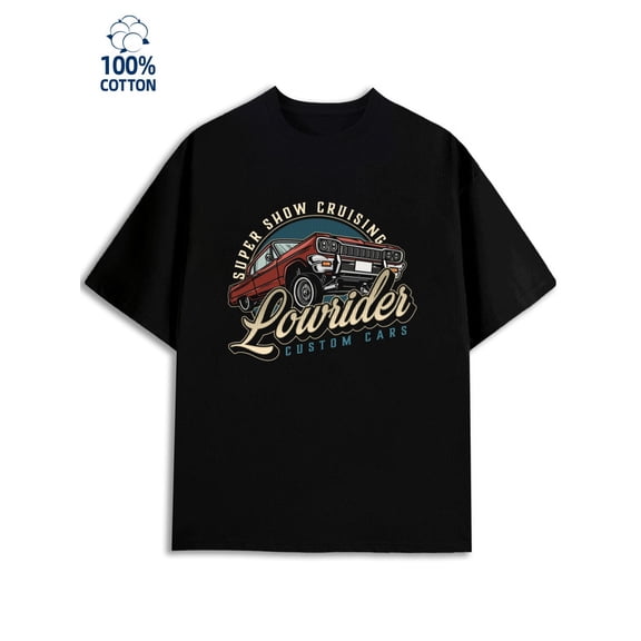 Lowrider T-Shirt for men garage 180G 100% Cotton black on the back vintage Vintage Unisex Shirt Crewneck tshirts Fashion Unisex Shirt Short Sleeve tshirts Funny Unisex Shirt Cotton tshirts