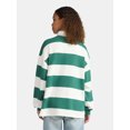 thumbnail image 3 of No Boundaries French Terry Rugby Polo Top with Long Sleeves, Women's, 3 of 5