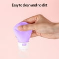 thumbnail image 4 of Holloyiver Silicone Travel Bottles, Leak Proof Squeezable Refillable Travel Accessories Toiletries Containers, Travel Size Cosmetic Tube for Shampoo Lotion Soap Liquids (Purple, 2oz), 4 of 6