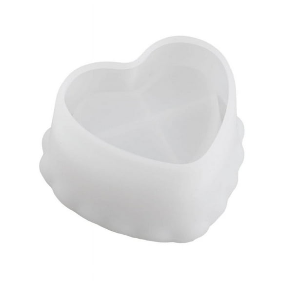 Milue Silicone Mold Love Heart Shape Epoxy Resin Molds DIY Candle Jar Storage Box Mold