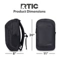 thumbnail image 6 of RTIC Road Trip Backpack, Water Resistant, Mesh Back Panel, 20 Liters, Black, 6 of 7