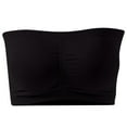 thumbnail image 2 of ALLLIST Bras for Women Strapless No Underwire Push up Bralette Black Solid Comfy Bandeau Underwear for Women, 2 of 8