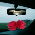 thumbnail image 4 of jinwen 2Pcs Mirror dices Soft Hanging dices Model for Ornament Decoration red, 4 of 9