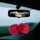 thumbnail image 4 of 2 colgantes para espejo retrovisor de peluche con lunares para coche. rojo, 4 of 9
