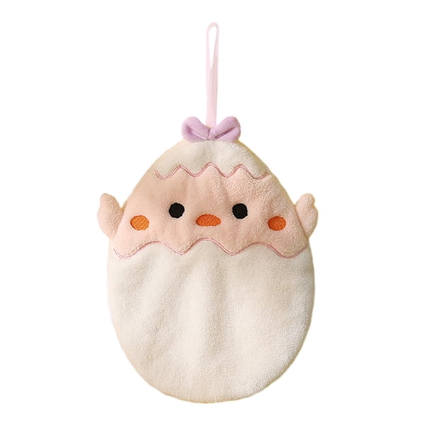 Toalla de mano con diseño de huevos de Pascua, absorbente, cómoda y decorativa. Rosa