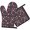 Pioneer Flower Floral Print Pattern-1, variant on Pioneer Flower Floral Print Pattern 1-Pack Oven Mitts Set, Heat Resistant Kitchen Gloves, 7.7" X 12"