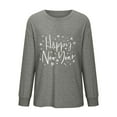 thumbnail image 5 of Sexlip Womens Christmas T Shirt Loose Long Sleeve Printed Shirt Fashion Cozy Xmas Party Tops Casual Crew Neck Solid Blouse Gray XXL, 5 of 7