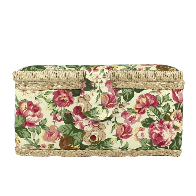 1pc Sewing Package Wooden Beginner Sew Removable Tray Pincushion For Craft Mending Storage Package Thread Portable Fabric Wooden Storage Home Desktop Makeup Bag Retro Package