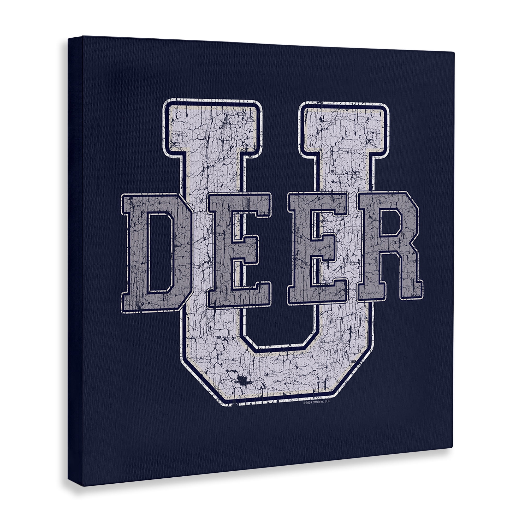 Stupell Industries Deer U College Varsity Novelty & Humor Painting Wrapped Canvas Art Print Wall Art, 17 x 17