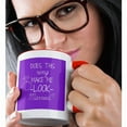 thumbnail image 2 of 3drose, Does This Ring Make Me Look Married Purple and White, 11oz Two-tone Red Mug, 2 of 6