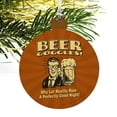 thumbnail image 4 of Beer Goggles Why Let Reality Ruin Perfectly Good Night Funny Humor Wood Christmas Tree Holiday Ornament, 4 of 7