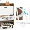 thumbnail image 5 of Tribesigns 2-Tier Shoe Cabinet with Flip Doors - Brown, 5 of 7