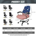 thumbnail image 6 of SCRAWLGOD American Flag Removable Chair Covers for Office Desk Chairs Anti-Dust Universal Desk Rotating Chair Slipcovers Non-Slip Computer Desk Chair Seat Covers, S, 6 of 7