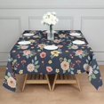 thumbnail image 3 of Pioneer Flower Floral Print Pattern Square Tablecloth, Waterproof Wipeable Spillproof Washable Table Cover for Home Kitchen Party and Daily Decor 52"x52", 3 of 6