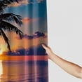 thumbnail image 3 of Orinice  Shower Curtain Set Sunset Palms Sunrise Seashore Coconut Summer Beach Sand Holiday Ocean with Non-Slip Rugs Toilet Lid Cover and Bath Mat Bathroom Decor Set  69x72, 3 of 7