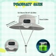 thumbnail image 6 of koolsoo Kids Sun Protection Hat with Solar Fan Multifunctional Adjustable Summer Travel Hat for Boys Girls Lightweight Light Gray, 6 of 8