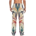 thumbnail image 2 of Men's Sleep Pants Lightweight Pjs Sleepwear Comfortable Lounge Pants Bottom Pants with Pocket Abstract Feather Pattern, 2 of 7