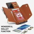 thumbnail image 3 of Phone Case for Samsung Galaxy Note 20 Ultra 5G Wallet Cover with Screen Protector Ring Stand Card Holder Crossbody Strap Cell Note20 Plus Notes 20Ultra Note20+ U + 20+ Twenty Not S20 Women Girls Brown, 3 of 13