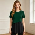 thumbnail image 6 of Bovxnpu Womens Maternity Shirts Maternity Nursing Short Sleeve Striped Colorblock Top Sleepwear, 6 of 9