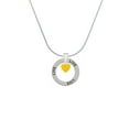 thumbnail image 2 of Delight Jewelry Acrylic 5/16" Yellow Heart Live Ring Charm Necklace, 18", 2 of 4