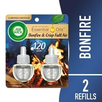 Air Wick Plug-In Scented Oil Air Freshener Warmer Refills, Bonfire and Crisp Fall Air, 2 Count