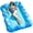 Blue, variant on SOLAVERO 87''×63'' Inflatable Tanning Pool Lounger Float, Extra Large 2-Person Water Tanning Bed with Cup Holder & Pillow