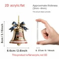 thumbnail image 5 of Wooowa USA 250th Anniversary 2D Acrylic Bell Ornament 3" Silver Finish Shatterproof Lightweight Tree Decor 2025 Trending Festive Keepsake for Patriotic Gatherings & Home Displays, 5 of 6