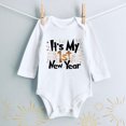 thumbnail image 5 of XYIJANI Boy Clothes My First New Year Clothes Newborn Infant Baby Boy Girl New Year Outfits Letter Print Romper Jumpsuit Outfits Set Boy Outfits 12-18 Months (White,18M), 5 of 5