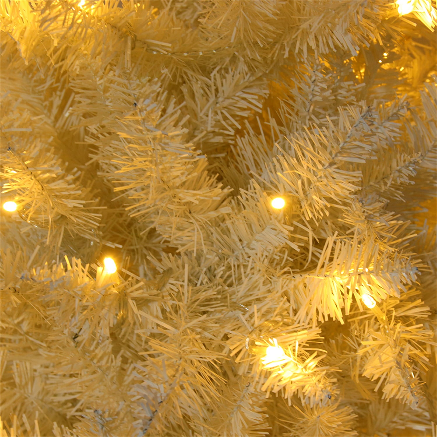 Kepooman 7.5ft Flocking Tied Light Christmas Tree, White Xmas Tree Kepooman 7.5ft Flocking Tied Light Christmas Tree, White Xmas Tree