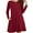 Burgundy, variant on Chiclily Women's Long Sleeve Casual Dress Purple Large Tunic Dress Loose T-Shirt Dress with Pockets