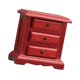 thumbnail image 4 of Mesita de noche de madera para casa de muñecas a escala 1:12, mesita de noche en miniatura Madera roja, 4 of 9